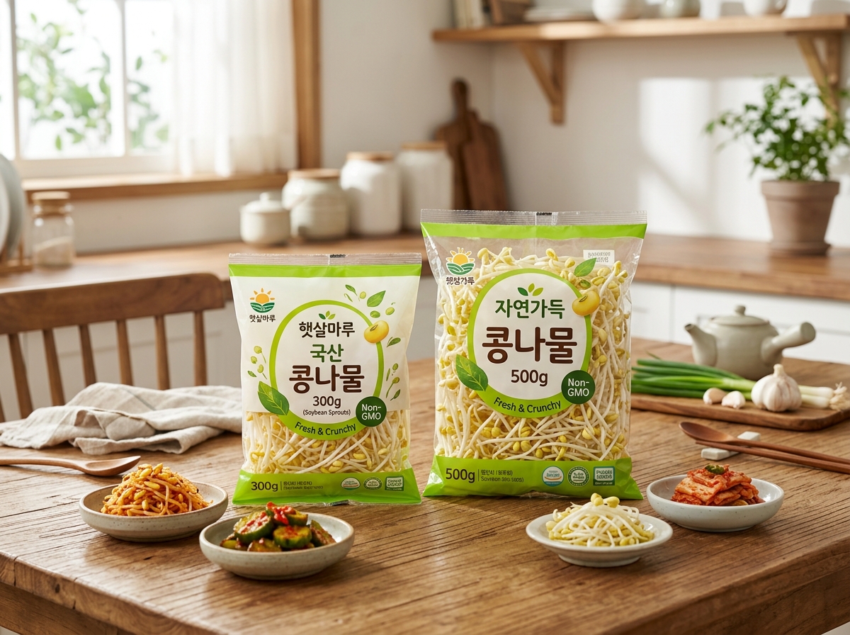 가정용 신선 콩나물 소포장